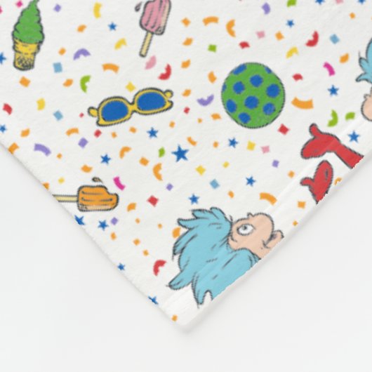 ding één ding twee viering patroon fleece deken (Hoek)