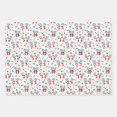 ding één ding twee viering patroon inpakpapier vel (Voorkant)