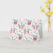 ding één ding twee viering patroon kaart (Gele Bloem)