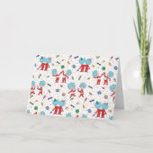 ding één ding twee viering patroon kaart (Voorkant)