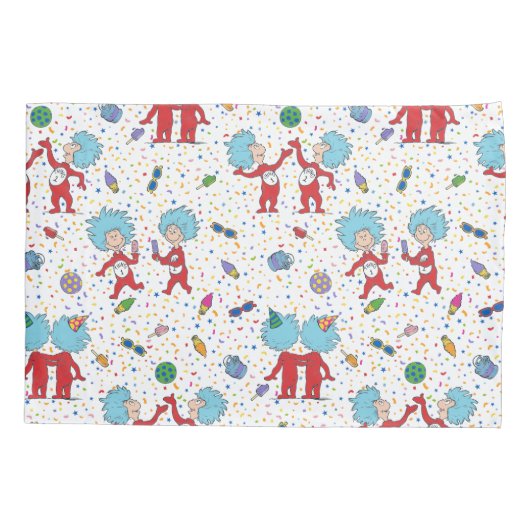 ding één ding twee viering patroon kussensloop (Achterkant)