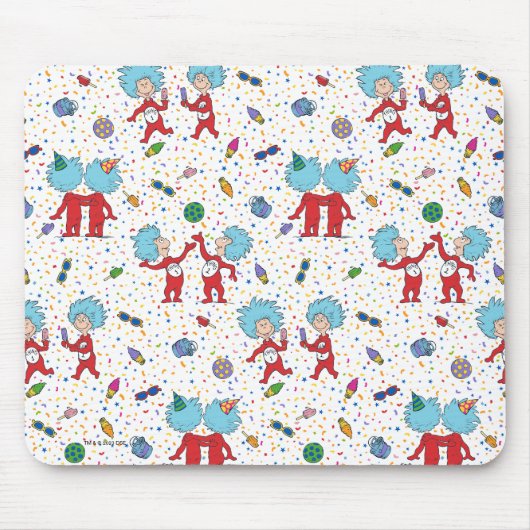 ding één ding twee viering patroon muismat (Voorkant)