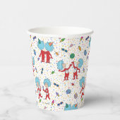 ding één ding twee viering patroon papieren bekers (Rechts)