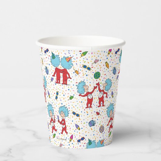 ding één ding twee viering patroon papieren bekers (Rechts)