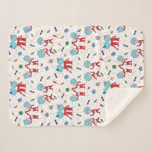 ding één ding twee viering patroon sherpa deken (Voorkant (horizontaal))