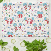 ding één ding twee viering patroon theedoek (Gevouwen)