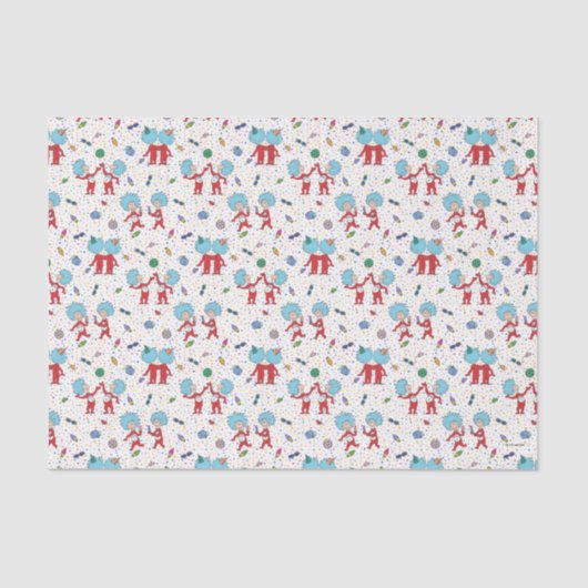 ding één ding twee viering patroon tissuepapier (Voorkant)