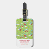 Ding Een Ding Twee Vliegende Vlieger Dingen Patroo Bagagelabel (Voorkant verticaal)