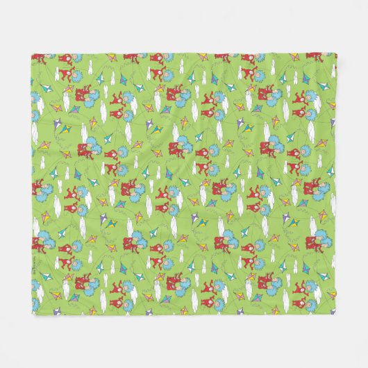 Ding Een Ding Twee Vliegende Vlieger Dingen Patroo Fleece Deken (Voorkant (Horizontaal))