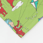 Ding Een Ding Twee Vliegende Vlieger Dingen Patroo Fleece Deken (Hoek)