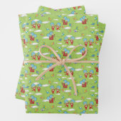 Ding Een Ding Twee Vliegende Vlieger Dingen Patroo Inpakpapier Vel (In situ)