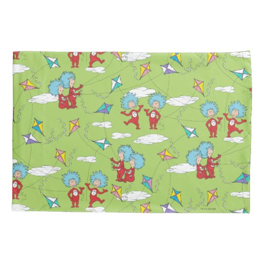 Ding Een Ding Twee Vliegende Vlieger Dingen Patroo Kussensloop (Achterkant)