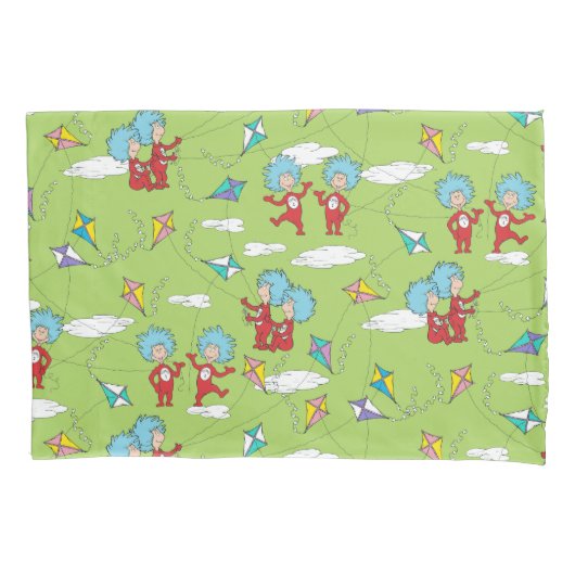 Ding Een Ding Twee Vliegende Vlieger Dingen Patroo Kussensloop (Voorkant)