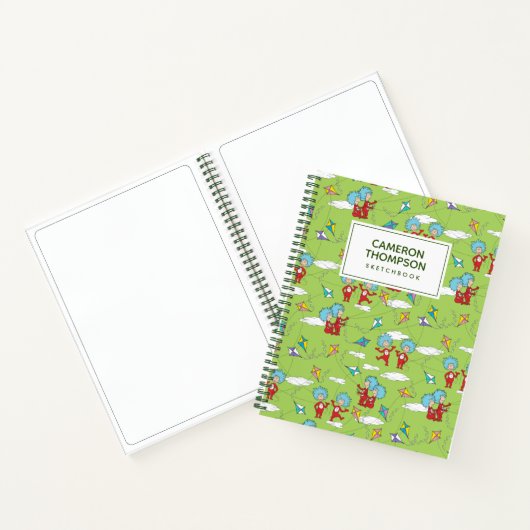 Ding Een Ding Twee Vliegende Vlieger Dingen Patroo Notitieboek (Binnen)