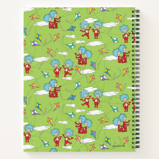 Ding Een Ding Twee Vliegende Vlieger Dingen Patroo Notitieboek (Achterkant)