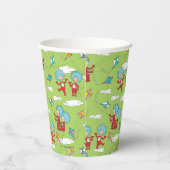 Ding Een Ding Twee Vliegende Vlieger Dingen Patroo Papieren Bekers (Rechts)