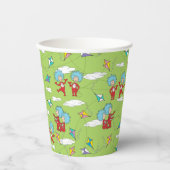 Ding Een Ding Twee Vliegende Vlieger Dingen Patroo Papieren Bekers (Voorkant)