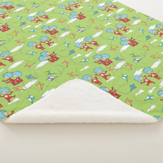 Ding Een Ding Twee Vliegende Vlieger Dingen Patroo Sherpa Deken (3/4)