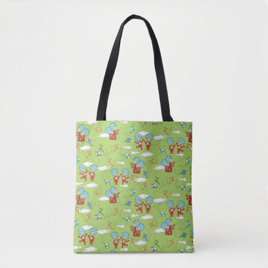 Ding Een Ding Twee Vliegende Vlieger Dingen Patroo Tote Bag (Voorkant)