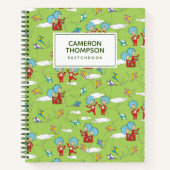 Ding Een Ding Twee Vlieger Dingen Patroon Notitieboek (Voorkant)