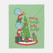 Ding Een Ding Twee Vrolijke Dingen Jolly Dingen Fleece Deken (Voorkant)