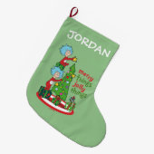 Ding Een Ding Twee Vrolijke Dingen Jolly Dingen Grote Kerstsok (Voorkant (Hangend))