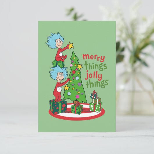 Ding Een Ding Twee Vrolijke Dingen Jolly Dingen Kaart (Staand voorkant)