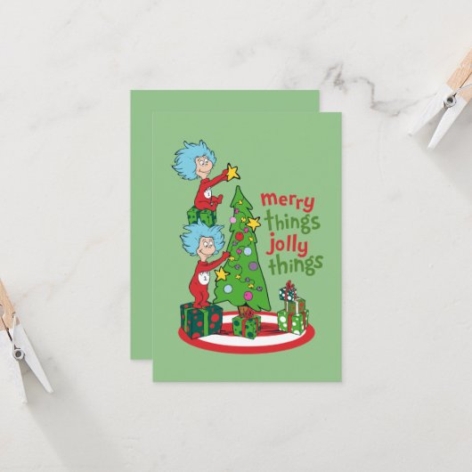 Ding Een Ding Twee Vrolijke Dingen Jolly Dingen Kaart (Voorkant / Achterkant in situ)