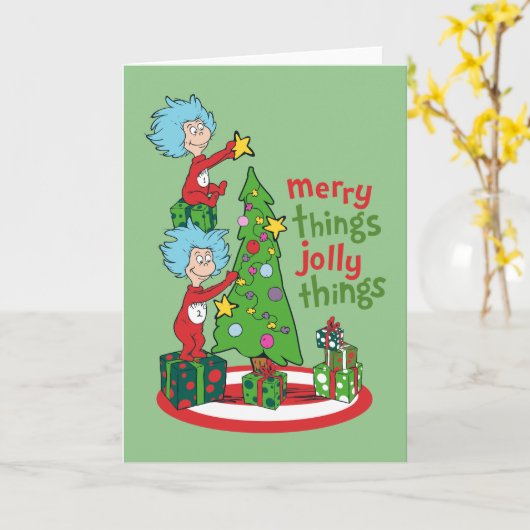 Ding Een Ding Twee Vrolijke Dingen Jolly Dingen Kaart (Gele Bloem)