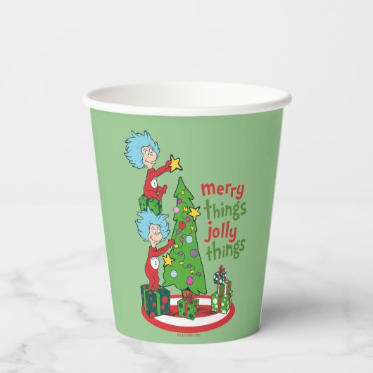 Ding Een Ding Twee Vrolijke Dingen Jolly Dingen Papieren Bekers (Achterkant)