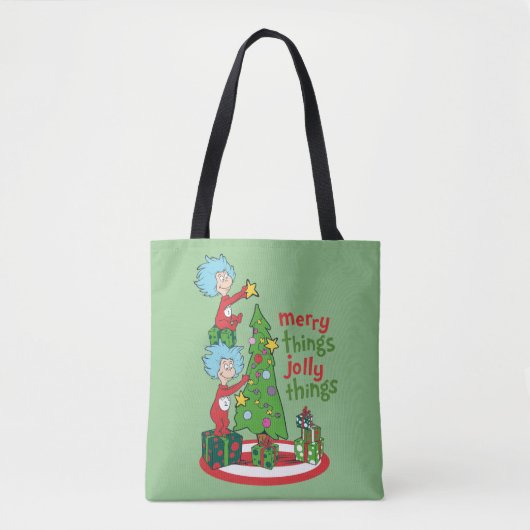Ding Een Ding Twee Vrolijke Dingen Jolly Dingen Tote Bag (Voorkant)