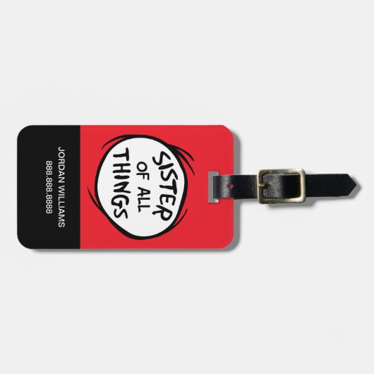 Ding één ding twee - zuster van alle dingen bagagelabel (Voorkant horizontaal)