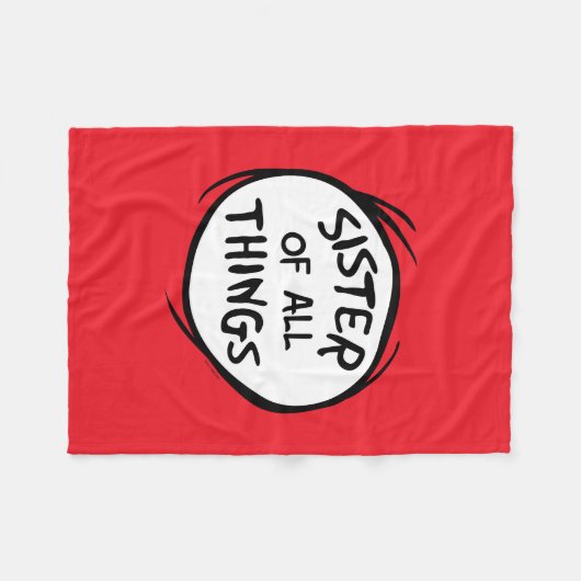 Ding één ding twee - zuster van alle dingen fleece deken (Voorkant (Horizontaal))