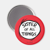 Ding één ding twee - zuster van alle dingen magneet (Voorkant / Achterkant)