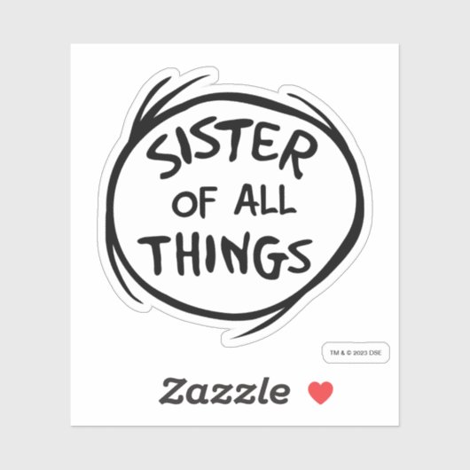 Ding één ding twee - zuster van alle dingen sticker (Vel)