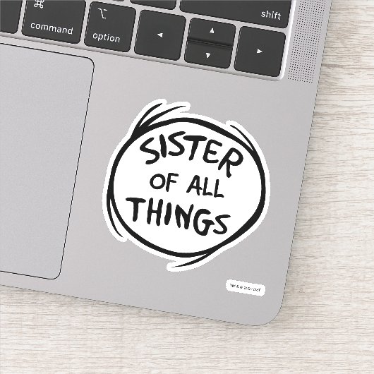 Ding één ding twee - zuster van alle dingen sticker (Detail)