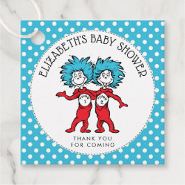 Ding één, twee | Tweeling Baby shower Bedankjes Labels