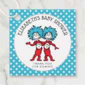 Ding één, twee | Tweeling Baby shower Bedankjes Labels (Voorkant)