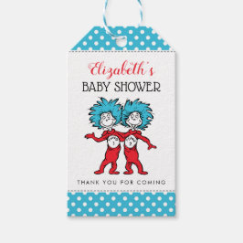 Ding één, twee | Tweeling Baby shower Favor Cadeaulabel