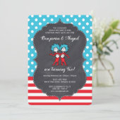 Ding één, twee | Tweeling Chalkbord Verjaardag Kaart (Staand voorkant)