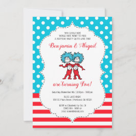 Ding één, twee | Twins Verjaardag Kaart