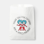 Ding één, twee | Twins verjaardagsgunst Bedankzakje (Voorkant)