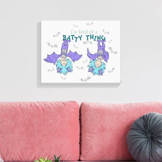 Ding One Thing Two Soort van een Batty Thing Canvas Afdruk (Insitu (Woonkamer))