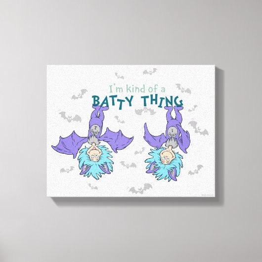 Ding One Thing Two Soort van een Batty Thing Canvas Afdruk (Voorkant)