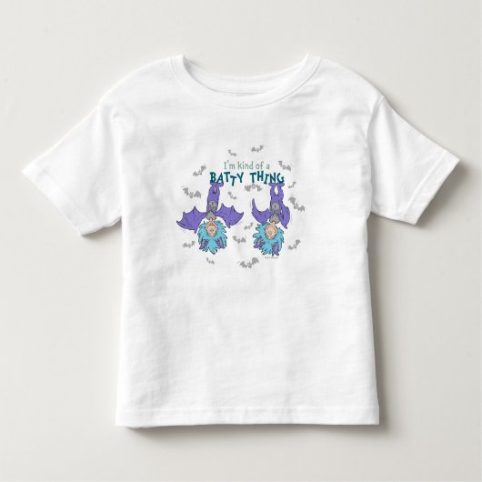 Ding One Thing Two Soort van een Batty Thing Kinder Shirts (Voorkant)