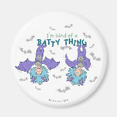 Ding One Thing Two Soort van een Batty Thing Magneet (Voorkant)