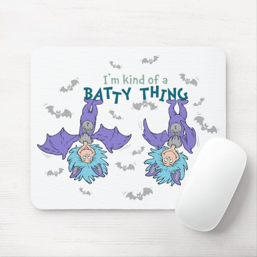Ding One Thing Two Soort van een Batty Thing Muismat (Met muis)