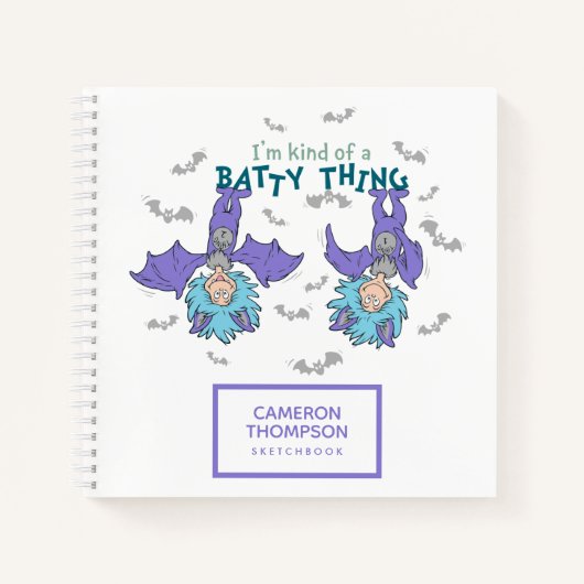Ding One Thing Two Soort van een Batty Thing Notitieboek (Voorkant)