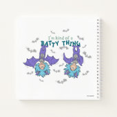 Ding One Thing Two Soort van een Batty Thing Notitieboek (Achterkant)