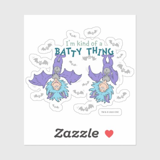 Ding One Thing Two Soort van een Batty Thing Sticker (Vel)